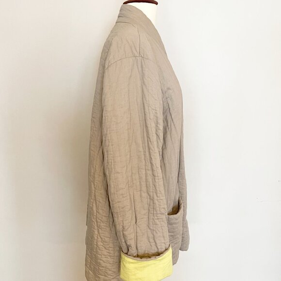 Eileen Fisher Reversible Quilted Puffer Patch Pocket Chore Coat Size XLarge - Picture 4 of 10